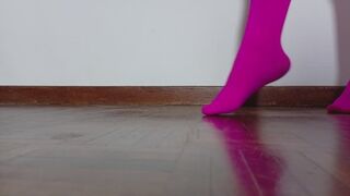 Pink nail and nylon