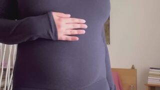Old clothes so tight, obese piggy so horny!