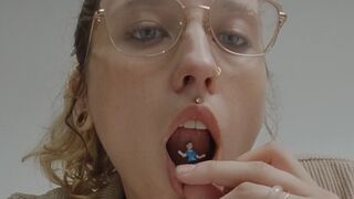 Giantess Teacher Eats Tiny People for Lunch