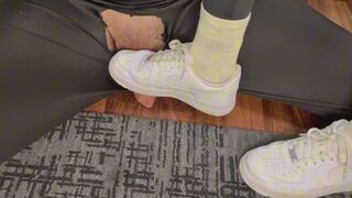 Pathetic Slave’s Dick Under My AF1 - Then Smothered & Crushed in My Worn Socks