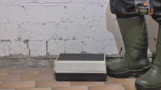 Record Player under my Wellies