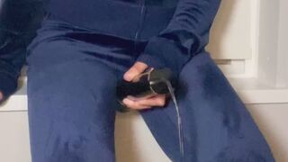 Anonymous Petite Babe Wearing Juicy Couture Velour Tracksuit Self Rope Bondage Squirt