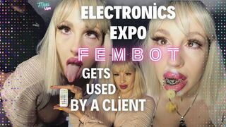 Electronics Expo Fembot Gets Used By A Client