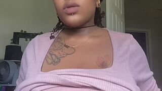 Playing with tits and jiggling my belly