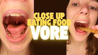 Close Up Eating Food Vore