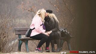 Park Bench Romance – Tender Kisses Turn Passionate French Kiss Close-Ups (FULLHD resolution)