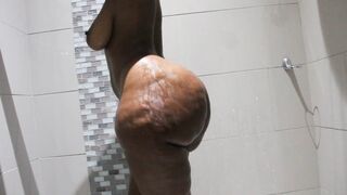 curvy butt has shower after sex