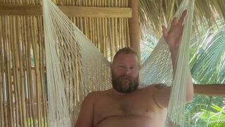 Bear Jerks Off in Hammock