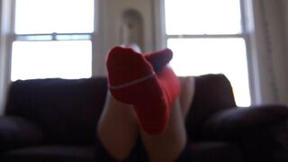 Teasing You with My Long Red Socks