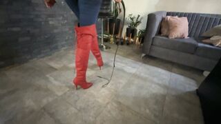 Clean my red Kalinda boots