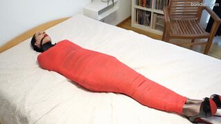 PAULA MUMMIFIED AND SHOEGAGGED IN LOUBOUTIN HEELS