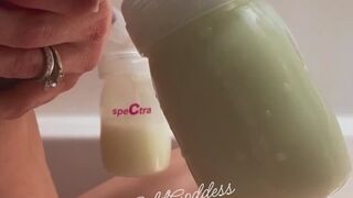 Huge milky nipples VERSUS pump