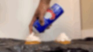 Big Ebony Feet Crushes Tiny Cakes