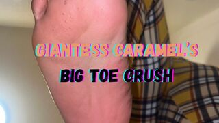 Giantess Caramelâ€™s Big Toe Crush