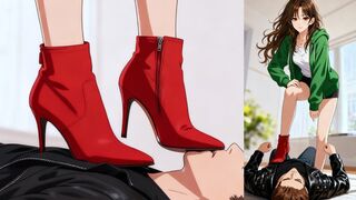 High Heel Domination - Mistress Sakura Tramples You in Stylish Stilettos
