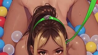 POV Fucking Big Breast Sluts In Colorful Balls