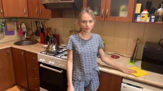 Stepsister Sucked Cock after Cleaning and made me Lick her Pussy