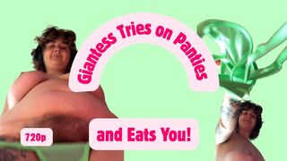 Giantess Tries on Panties and Eats You! 720p