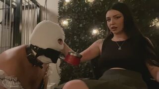Mistress Glamorous will use this loser as her human ashtray - [FHD MOV]