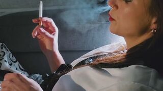 Bathrobe, Red Gauloises, Nice Backlight 4K
