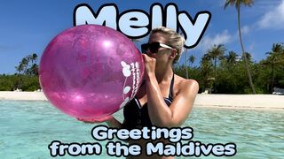 1707 Greetings from the Maldives Melly balloons nonpop