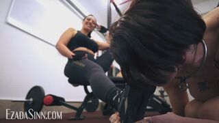 Sweaty Sneaker Fucking and Worship: Giada Da Vinci humiliated with the sweaty sneakers of The Matriarch Ezada Sinn