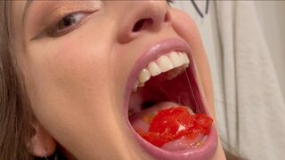 Chewing Cherry Tomatoes