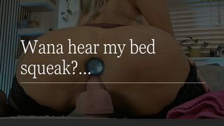 PAWG with oiled ass takes anal plug and bounces on dildo