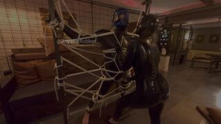 Tied in a Spider Web used with a Fleshlight