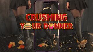 Crushing Your Dinner in High Fall Boots - Junk Food (Vertical Version) - TamyStarly - Cock Balls Crush Trample, Shoejob, Bootjob, CBT, Ballbusting, Trampling, Stomping