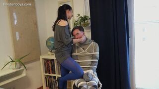 SISSYBOY TIED UP ALONE AT HOME