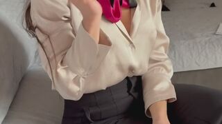 secretary doing selfbondage
