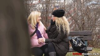 Park Bench Romance – Tender Kisses Turn Passionate French Kiss Close-Ups (MOBILE resolution)