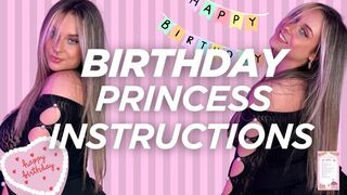 Birthday Princess Instructions