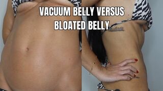 Belly vacuum versus bloated belly - OnlyVanessa