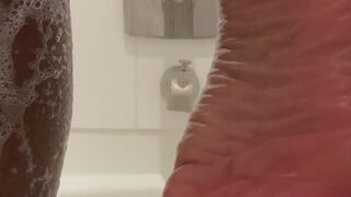 Getting my soles squeaky clean for you to lick! ðŸ‘…