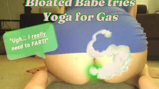 Bloated Babe Tries Yoga for Gas SD | Farting | Asshole Closeups | Upskirt copy