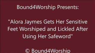 Alora Jaymes Gets Foot Worship in a Topless Hogtie - WMV