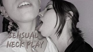 Vintage sensual neck play