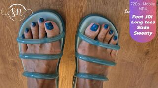 A JOI on sweaty feet in slide shoes. 720p - Mobile