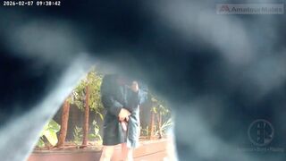 Amateur guy caught peeing in a public park