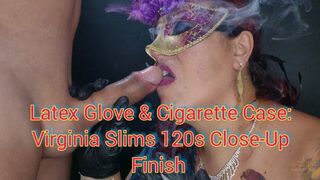 Latex Glove & Cigarette Case: Virginia Slims 120s Close-Up Finish - SGL186