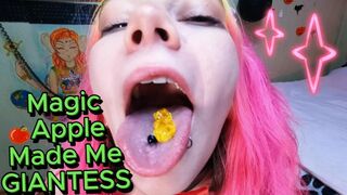 Magic Apple Transformation - Giantess Cosplay Girl & Gummy Tiny Men