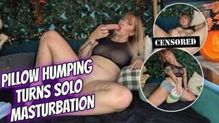 Pillow Humping Turns Solo Masturbation