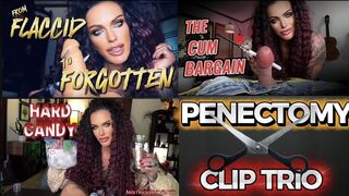 PENECTOMY FANTASY TRIO: Mistress Raven's Brutal Cock Amputation Humiliation - 60% OFF Bundle