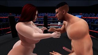 Mixed wrestling sexfight: BBW Mimmi vs Jeremy HD