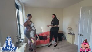 Quadruple Giantess Sofa Crush, Smother, Height Comparison and Lift and Carry