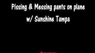 Female Messing AUDIO Sunshine wets and messes her pants in plane