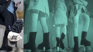 Tanja challenges me with brutal Buffalo snow boots - Cam 1