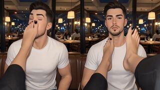 Second Date Foot Slapping Restaurant Teaser Animation